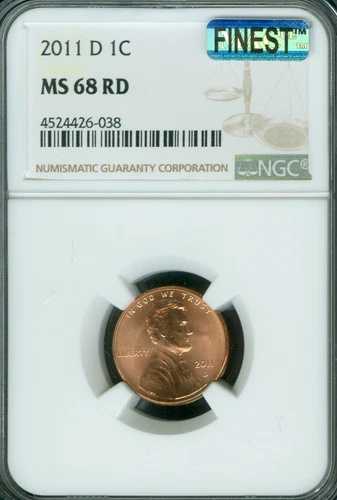 2011 D リンカーン シールド セント NGC MS68 RD PQ 最高級グレード MAC スポットレス。