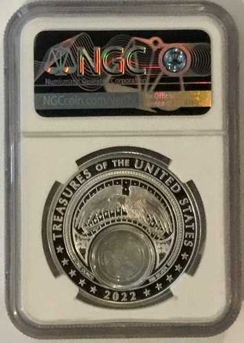 2022 アメリカの秘宝 - マサチューセッツ シルバー 1 オンス PF70 ウルトラ カメオ NGC!