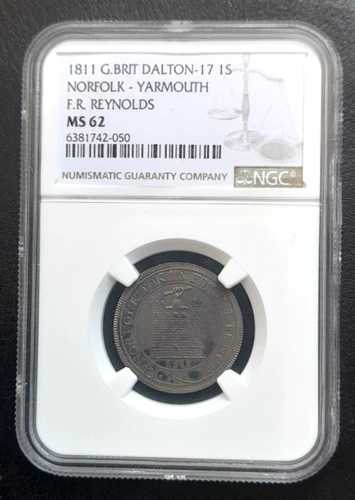 1811年 イギリス ジョージ3世 銀貨 シリング (ダルトン17) NGC MS62