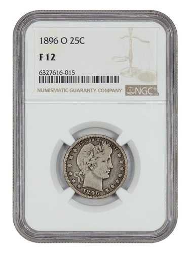 1896-O 25C NGC Fine 12 - バーバークォーター - キーデートO-ミントバーバークォーター｜WORLD RESOURCE【QUEEN店】