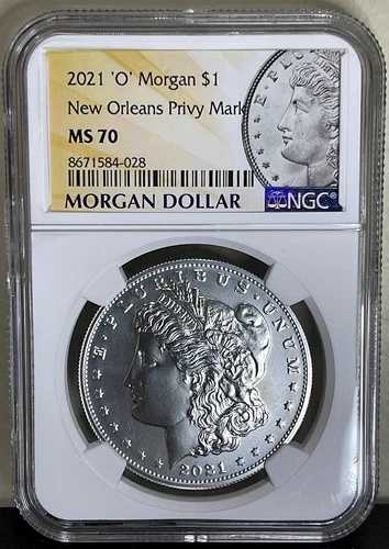 2021年 'O' プリヴィ マーク・モーガン シルバーダラー NGC MS 70