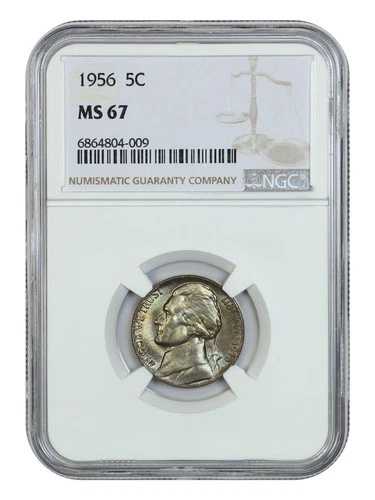 1956 5C NGC MS67 - ジェファーソンニッケル
