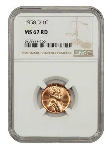 1958-D 1C NGC MS67RD
