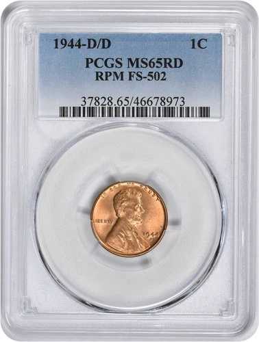 1944-D/D リンカーン セント FS-502 MS65RD PCGS