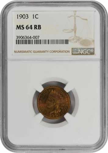 1903年インディアンセント MS64RB NGC