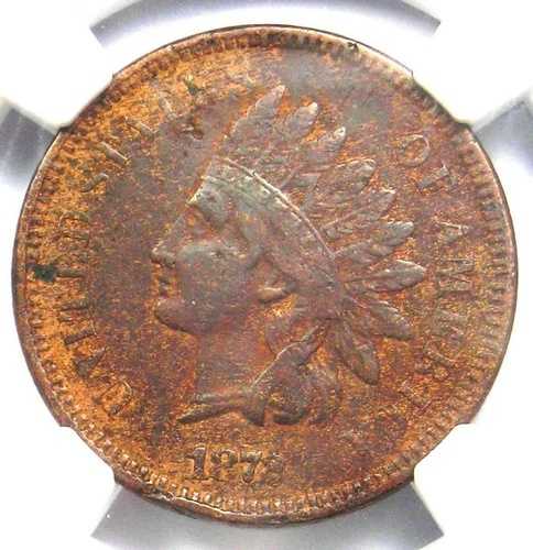 1872 年インディアン セント 1C - NGC XF 詳細 (EF) - 希少な初期日付認定ペニー!