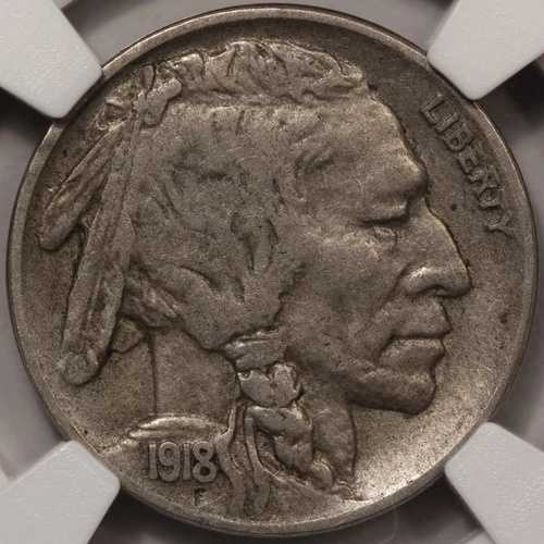 1918-D バッファローニッケル NGC XF-40