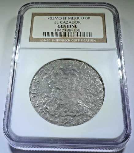 NGC 1782 エル・カサドール難破船 8レアル 1700年代スペインドル海賊コイン