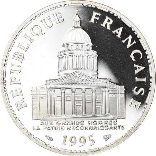 [#883982] コイン、フランス、パンテオン、100フラン、1995年、パリ、プルーフ、MS (65-70)、シル-