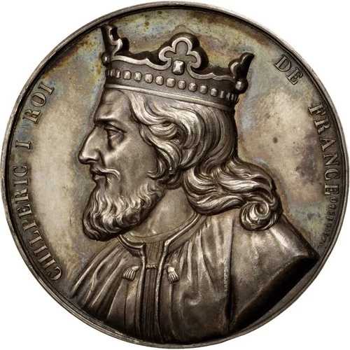 [#69746] フランス、メダル、キルペリック1世、歴史、カケ、MS(60-62)、銅