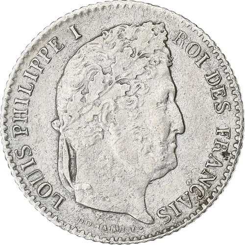 [#1277943] フランス、ルイ・フィリップ1世、1/4フラン、1831年、トゥールーズ、銀貨、VF(30-35 62,920円