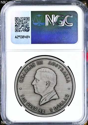2025年 ピラー 1オンス アンティークシルバー NGC MS70 1ドルコイン 225年 オーストラリア宣言