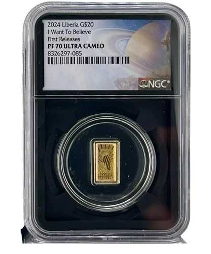 2024年 リベリア 20ドル I Want to Believe UFO 0.5g 金貨 - NGC PF 70 ギャラクシーラベル 81,070円