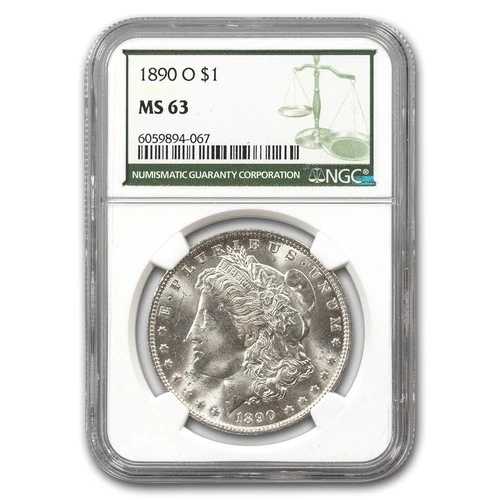 1890-O モルガン・ダラー MS-63 NGC (グリーンラベル)