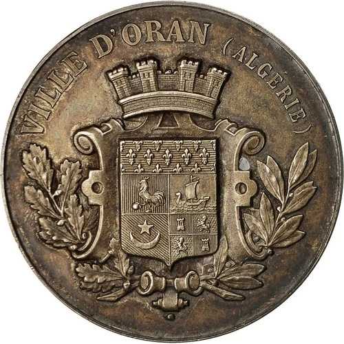 [#553130] アルジェリア、メダル、フランス産業協会、1910 年、AU(55-