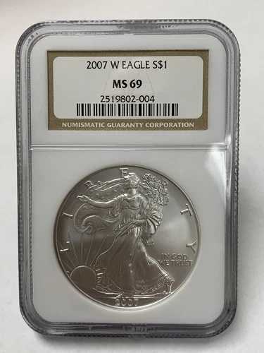 2007年 シルバー アメリカンイーグル NGC MS69 1オンス .999