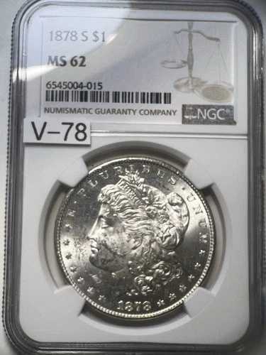 希少な1878-S Vam-78 モルガン・ダラー NGC Ms62 旧Vam 78-2