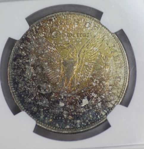 1898年 Oトーンレインボーモルガン銀貨 - NGC MS 64