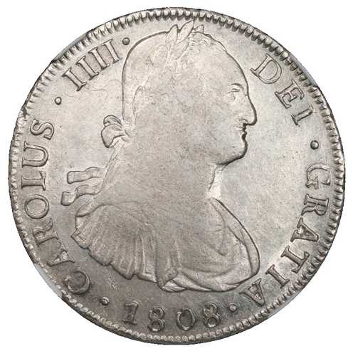 1808 PTS PJ ポトシ ボリビア 銀貨 8レアル NGC AU-53 カロルス IIII|WORLD RESOURCE【QUEEN店】