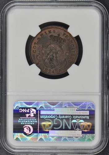 1824A ESSAI FRANCE 5C KM-E8 NGC MS63BN フランス植民地ブロンズ 81,675円