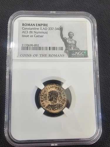 ローマ帝国 コンスタンティヌス 2 世 ad 337-340 AE3 BI NUMMUS