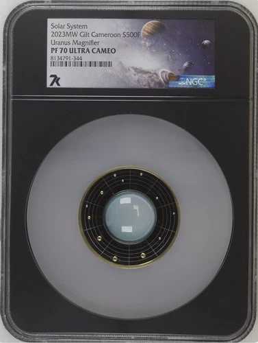 7k メタル 天王星拡大鏡 2023 カメルーン 太陽系 NGC PF70 UC ミント わずか 500 個!