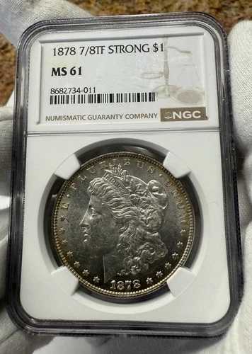 1878年 7/8TF ストロング・モルガン銀貨 NGC MS 61