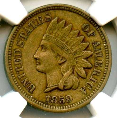 1859年インディアンセント、NGC AU55 82,280円