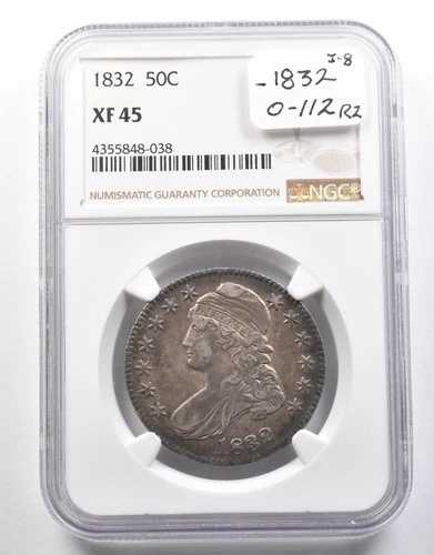 1832年 キャップドバスト ハーフダラー XF45 NGC O-112 R2 *4027