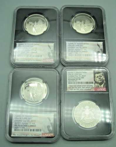 2019年 アポロ11号ミッションシリーズ ハーフダラー NGC PF 70、Rev. PF 70 ケネディ
