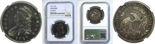 1817年 50セント キャップドバスト ハーフダラー NGC XF 詳細