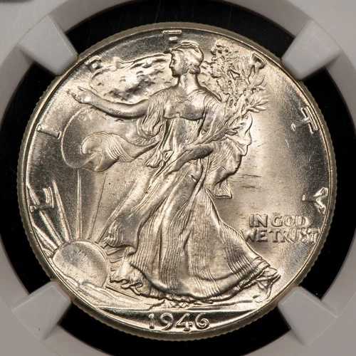 1946-D 50セントウォーキング・リバティ・ハーフダラー - PQ例 - NGC CAC MS 66 - SKU-X4889