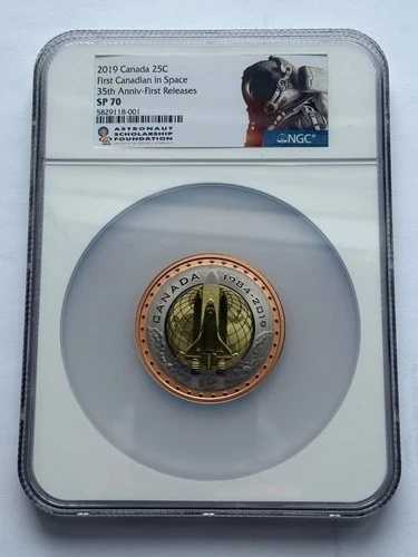 2019 25C カナダ トリメタル カナディアン イン スペース NGC SP70 ファーストリリース アポロラベル