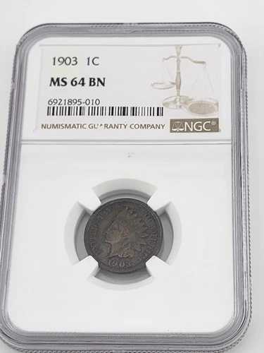 1903年インドセント NGC MS64BN トナー