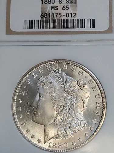 1880年 S.MORGAN DOLLAR.M.S.65.NICE ?? ?? ?? 反射率が高い