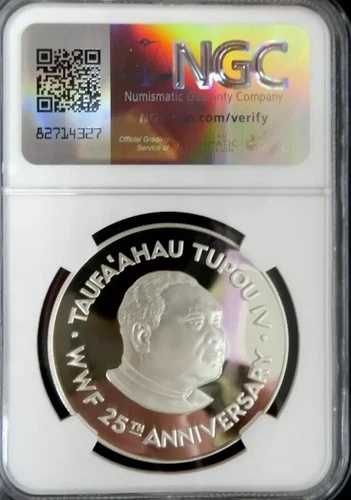 NGC PF69 トンガ 1986 ザトウクジラ シルバー 2 パアンガ WWF 世界自然保護基金