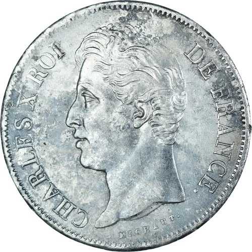 [#1063379] コイン、フランス、シャルル10世、5フラン、1827年、ルーアン、AU、銀、KM:728.2 91,355円