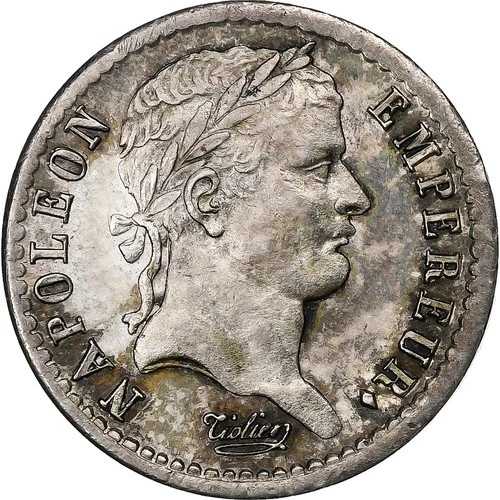 [#1288419] フランス、ナポレオン1世、1/2フラン、1813年、パリ、銀貨、AU、ガドゥリー:399｜WORLD RESOURCE【QUEEN店】