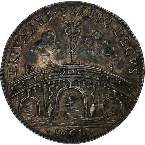 [#1159757] フランス、トークン、ルイ 14 世、ポン エ ショセ ド フランス、1668 年、シルバー、