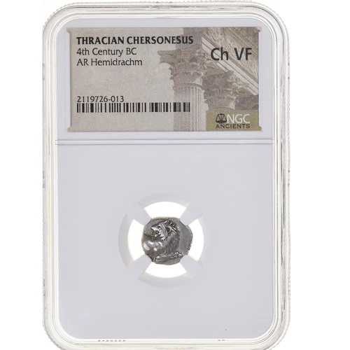 コイン、トラキア、ヘミドラクマス、約紀元前 480 ～ 350 年、ケルソネソス、グラデ、NGC、VF-