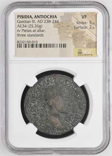 AD 238-244 ローマ属州ピシディア アンティオキア AD 238-244 AE34 ゴルディアヌス 3 世 NGC An