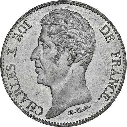 [#1288415] フランス、シャルル 10 世、5 フラン、リール モネ訪問、1827 年、リル
