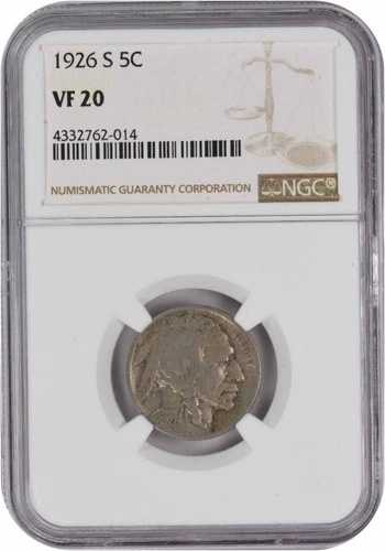 1926-S バッファローニッケル VF20 NGC｜WORLD RESOURCE【QUEEN店】