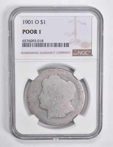 POOR 1 1901-O モルガン銀貨 NGC ローボール ローボール *4633