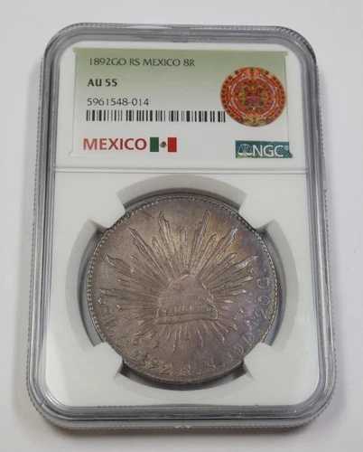 1892-GO RS NGC AU55 | メキシコ共和国 - シルバー8レアル 8R コイン #35681A 98,615円