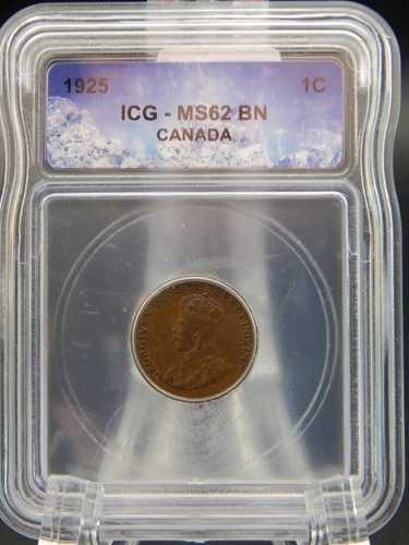 1925年 カナダ 1セント 1セント - ICGグレード MS 62 BN (BT1011)