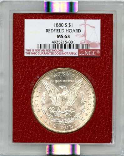 1880-S 1ドル モルガン・ダラー レッドフィールド ホード S$1 NGC MS63