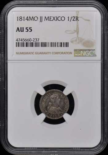 1814MO JJ メキシコ 1/2R NGC AU55 98,615円
