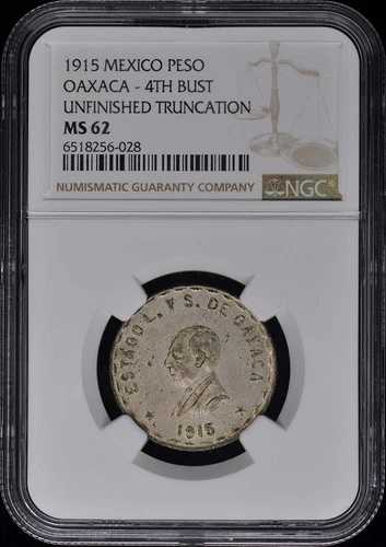 1915 メキシコ オアハカ ペソ NGC MS62