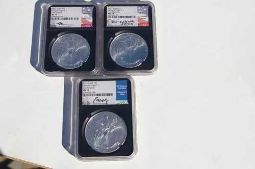 3 -2021-サイン入りASEタイプ1 NGC MS 70初公開